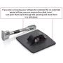 Computer Security Products Refrigerator Door Lock With Padlock, Black