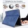 Keyboard Case for iPad 10.2 8th 7th Generation - JUQITECH Smart Case with Wireless Keyboard iPad 10.2'' 8th 2020 7th 2019 Slim Tablet Detachable Bluetooth Keyboard Stand Cover with Pencil Holder, Blue