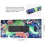 Bimor Extended Gaming Mouse Mat / Pad - Large, Wide (Long) Custom Professional Mousepad, Stitched Edges, Ideal for Desk Cover, Computer Keyboard, PC and Laptop (90x40 laotou020)