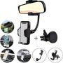 MAOBLOG Car Phone Mount Rearview Mirror Air Vent Holder 2 Pieces Clip and Magnetic Free Combination Multifunctional Mount for iPhone 12/11/X Max/XR/X/8,Samsung Galaxy S10/S9/S8/S7 and All Phone (Gray)