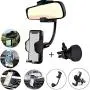 MAOBLOG Car Phone Mount Rearview Mirror Air Vent Holder 2 Pieces Clip and Magnetic Free Combination Multifunctional Mount for iPhone 12/11/X Max/XR/X/8,Samsung Galaxy S10/S9/S8/S7 and All Phone (Gray)