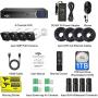 Hiseeu 5MP PoE Security Camera System,8CH PoE NVR with Face Detect,1TB Hard Drive, 4Pcs 5MP IP Outdoor Security Camera,1-Way Audio,H.265+ Wired Home Surveillance Kit No Monthly Fee