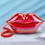 Bewinner1 European Style Home Telephone,Fashionable Cute Red Lips Shape Telephone,Innovative Protable Desktop Landline Phone,for Holiday Celebrations,Birthdays and Valentines