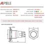 APIELE 19mm Latching Push Button Switch 12V DC Angel Eye Halo Ring LED Metal 0.74'' 1NO1NC SPDT with Wire Socket Plug (Red LED/Black Shell)