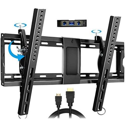 Everstone Adjustable Tilt TV Wall Mount Bracket for Most 32-86 Inch LED,LCD,OLED,Plasma Flat Screen,Curved TVs,Low Profile,Up To VESA 600x400 and 165 