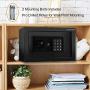 JUGREAT Security Safe Box with Induction Light,0.4 Cubic Feet Electronic Digital Securit Safe Steel Construction Hidden with Lock，Wall or Cabinet Anchoring Design for Home Office Hotel Business