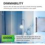 Sunco Lighting 10 Pack G25 LED Globe, 6W=40W, Dimmable, 450 LM, 6000K Daylight Deluxe, E26 Base, Ideal for Bathroom Vanity or Mirror - UL & Energy Star