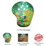Gustav Klimt Flower Garden Ergonomic Design Mouse Pad with Wrist Support. Gel Hand Rest. Matching Microfiber Cleaning Cloth for Glasses, Cars & Electronics. Mouse Pad for Laptop, PC Computer & Mac.