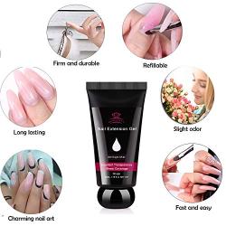 Makartt Nail Extension Gel White Builder Gel Nail Gel Trendy Nail Art Design Nail Extension Gel Salon Nail Easy DIY at Home 50ML P-21