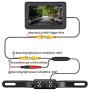 AESETEK Car Backup Camera License Plate Universal Rear View Reversing Camera 170° Wide Angle 9 LED Light Clear Night Vision fit All Cars with RCA Connector