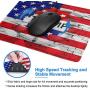 American USA Trump Flag Mouse Pad with Stitched Edge, Premium-Textured Gaming Mouse Mat, Non-Slip Rubber Base Mousepad for Laptop, Computer & PC, 10.2x8.3x0.12 inch