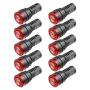 BNYZWOT 24V Flash Buzzer Alarm Beep LED Indicator Signal Lamp Warning Lights Red 10Pcs