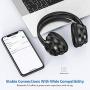 LETSCOM Active Noise Cancelling Headphones, Wireless Over-Ear Headphones, Bluetooth Headphones with Microphone, 35H Playtime, Deep Bass, Comfortable Protein Earpads for Travel Home Office-Black