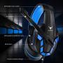 Kikc Gaming Headset with Mic for PS4, PS5, Xbox, PC, Switch, Controllable Volume Gaming Headphones with Soft Earmuffs for Mobile Phone, iPad, and Notebook, 40mm Drivers, 3.5 mm Audio Jack-Blue…