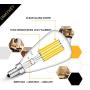 OMAYKEY 6W Dimmable LED Candelabra Bulb 3000K Soft White, 65W Equivalent 650LM, E12 Base Vintage Edison Style ST48 Clear Glass LED Chandelier Light Bulbs, 8 Pack