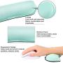 Gimars Superfine Fiber Widen Memory Foam Set Nonslip Mouse Pad Wrist Support & Keyboard Wrist Rest Support for Office, Computer, Laptop & Mac & Comfortable & Lightweight for Easy Typing & Pain Relief