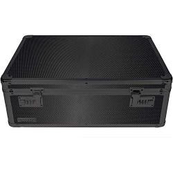 Vaultz Locking Storage Chest/Dorm Storage with Combination Locks, 6.5 x 19 x 13.5 Inches, Black on Black (VZ00458)