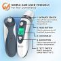 iProven DMT-489 Forehead and Ear Thermometer - Digital Infrared No Contact Thermometer for Adults, Kids and Baby - FSA or HSA Eligible - Color Fever Alarm - 1 Second Temporal, Head and Ear Readings