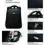 Business Backpack, Plover Business Office College School Student Backpack Bag, Slim Comfortable Breathable Durable and Water Resistant Laptop Computer Bag for Women & Men Fits 15.6 Inch Laptop-Black