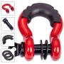 N/N TYT Shackles 3/4'' D Ring Shackle 2 Pack kit (Red - Black)