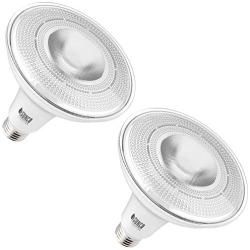 Sunco Lighting 2 Pack PAR38 LED Bulb with Dusk-to-Dawn Photocell Sensor, 15W=120W, 3000K Warm White, 1250 LM, Auto On/Off, Security Spotlight Indoor/Outdoor - UL