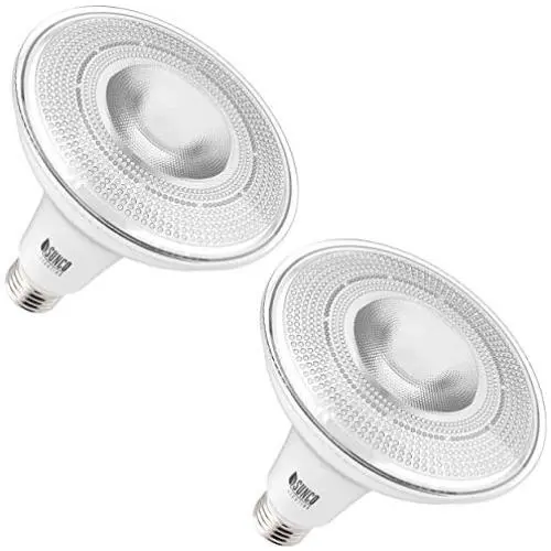 Sunco Lighting 2 Pack PAR38 LED Bulb with Dusk-to-Dawn Photocell Sensor, 15W=120W, 4000K Cool White, 1250 LM, Auto On/Off, Security Spotlight Indoor/Outdoor - UL