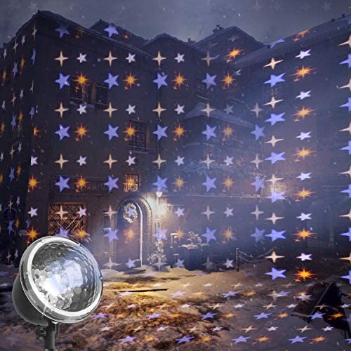 EAMBRITE Christmas Star Rotating Projector Night Light LED Starry Light Projector with Remote Control Best Gift for Baby Children Adults Christmas Festivals Bedroom Living Room Party Decoration