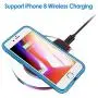 JETech Case for iPhone 8 Plus and iPhone 7 Plus 5.5-Inch, Shock-Absorption Bumper Cover, Anti-Scratch Clear Back (Blue)
