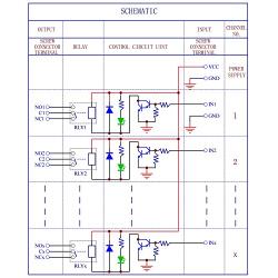 Electronics-Salon DIN Rail Mount 8 SPDT Power Relay Interface Module. (Operating Voltage: DC 12V)
