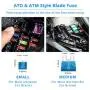 KUFUNG 242PCS Car Fuses, Mini Automotive Fuses Assortment, 3/5/7.5/10/15/20/25/30/35/40 Amp Fuse Kit, Auto Blade Fuse for Car, Truck, Boat, Marine, RV, SUV, Trike, Vehicles Audio Reset System (242-A)
