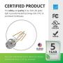 Sunco Lighting 10 Pack G25 LED Bulb, Dimmable, 5.5W=60W, 4000K Cool White, Vintage Edison Filament Globe, 500 LM, E26 Base, Indoor/Outdoor Lights - UL