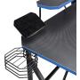 Amazon Basics Gaming Computer Desk with Storage for Controller, Headphone & Speaker - Blue
