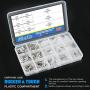 Glarks 315Pcs Quick Splice 2.8mm 4.8mm 6.3mm Male and Female Wire Spade Connector Wire Crimp Terminal Block with Insulating Sleeve Assortment Kit