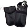 2 Pack Faraday Bag | Car Key Signal Blocking Pouch | Keyless Signal Blocking Key Case | RFID Blocker Bag for Smart Car Key Security| Anti-Hacking Case Blocker (Carbon Fiber Texture)