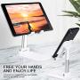 Cell Phone Stand, Angle Height Adjustable Cell Phone Stand for Desk, Fully Foldable Cell Phone Holder, Tablet Stand, Case Friendly Compatible with All Mobile Phone/iPad/Kindle/Tablet Phone Dock