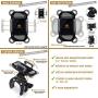 Stroller Cell Phone Holder Mount-Universal Clamp, Also for Bike, Boat, Golf and Grocery Cart, Fits Apple iPhone, Samsung Galaxy, Google Pixel, LG, HTC, Moto, All Smartphones