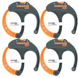 Cable Cuff PRO (4 Pack: 4x Large 3 Inch Diameter) Adjustable, Reusable, Cable Tie Replacements for Extension Cords or Electronics