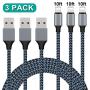 Atill iPhone Charger 3Pack 10FT iPhone Charger Cable Nylon Braided Charging Cord Compatible iPhone XR XS XSMax X 8 8 Plus 7 7 Plus 6 6s Plus SE 5 5s 5c iPad iPod (Blue) Atill iPhone Charger 3Pack 10FT iPhone Charger Cable Nylon Braided Charging Cord Compatible iPhone XR XS XSMax X 8 8 Plus 7 7 Plus 6 6s Plus SE 5 5s 5c iPad iPod (Blue)