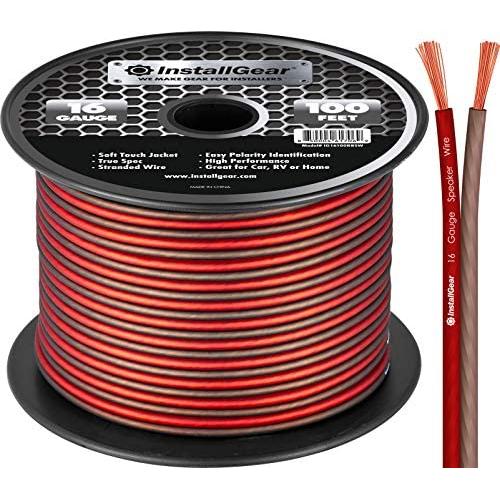 InstallGear 16 Gauge Speaker Wire Cable, 100 feet
