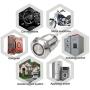 uxcell Momentary Metal Push Button Switch 12mm Mounting Dia 2A 1NO 3-6VAC/DC Red LED Light