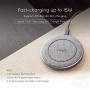 Moshi Otto Q Wireless Charger, Qi Certified, Textured Fabric, Fast-Charging 15W Max Compatible with iPhone 12 Mini/12 Pro/12 Pro Max/SE 2/11 Series, AirPods Pro, Galaxy/Note, Pixel (No AC Adapter)