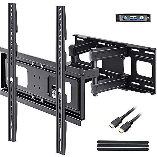 BLUE STONE Full Motion TV Wall Mounts TV Bracket for Most 32-65 Inch Flat Screen TVs, TV Mount with Articulating Dual Arms Tilt Swivel 14'' Extend, Wall Mount TV Bracket VESA 400x400mm TV Monitor Mount