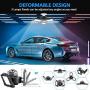 LED Garage Lights, 80W Deformable LED Garage Close to Ceiling Light 8000LM Shop Lights with 3 Adjustable Panels Support E26 / E27 Screw Socket for Garage Workshop Basement