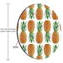 Smooffly Vintage Pineapple Painting Art Round Mouse Pad, Cute Tropical Pineapple Circular Mouse Pads Size 7.9 x 7.9 x 0.12 Inch