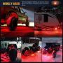 Nilight LED Rock Light 4PCS Red Light Pods Waterproof Under Body Wheel Well Light Exterior Interior Lights for Car Truck Pickups ATV UTV SUV Motorcycle Boat, 2 Years Warranty