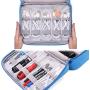 Emoly Electronic Organizer Travel, Universal Waterproof Carrying Case Cable Organizer Electronics Accessories Cases for USB Cables, Charger, Power Bank, Phone, E-Book Kindle, iPad or Tablet (Blue)
