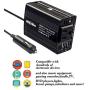Bapdas 150W Car Power Inverter DC 12V to 110V AC Car Converter with 3.1A Dual USB Car Adapter-Black