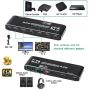 HDMI Matrix Switch 4x2, 4K HDMI Matrix Switcher Splitter 4 in 2 Out Box with EDID Extractor and IR Remote Control Support 4K HDR, HDMI 2.0b, HDCP 2.2, 4K@60Hz, 3D, 1080P