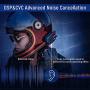 LEXIN 1pcs ET-COM Helmet Bluetooth Headset, Waterproof Motorcycle Communication Systems with DSP CVC Noise Cancelling,1200m Rider-to-Rider Intercom for ATV Snowmobile Ski