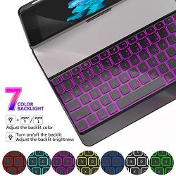 iPad Keyboard Case 9.7 for iPad 2018 (6th Gen) - 2017 (5th Gen) - iPad Pro 9.7 - iPad Air 2 & 1, 7 Color Backlit Keyboard Case/360 Rotate Wireless/BT Keyboard Case with Auto Sleep/Wake (Black)